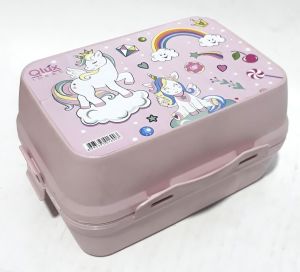 4 Gözlü Çatal Kaşıklı Taşınabilir Kapaklı Sağlam Beslenme Kutusu Kaliteli Plastikten Üretilmiştir