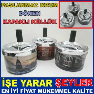 7X9 CM PASLANMAZ KROM DÖNEN KAPAKLI KÜLLÜK