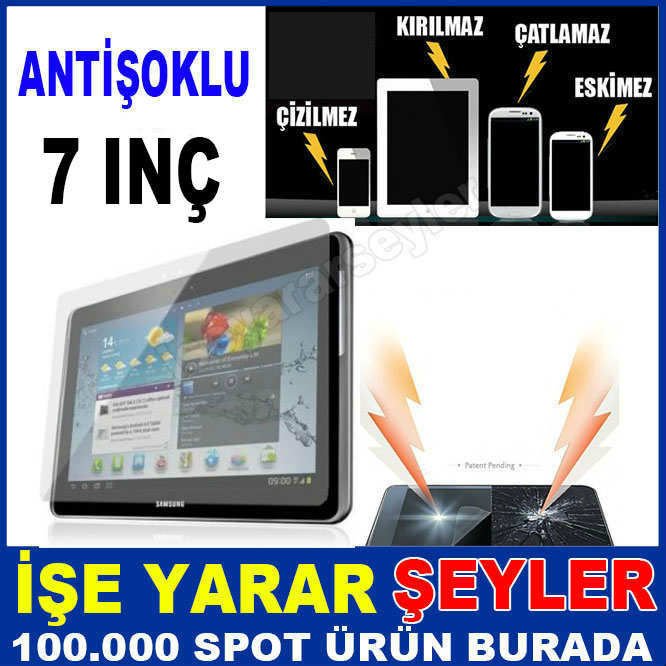 7'' INÇ KIRILMAZ TABLET EKRAN KORUYUCU JELATİN