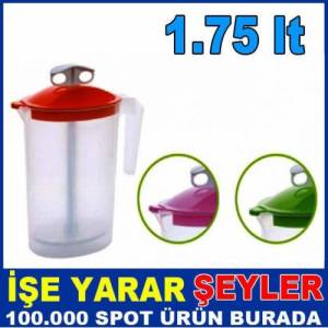 Renkli Kapaklı Yayık Ayran Sürahisi 1.75 Lt