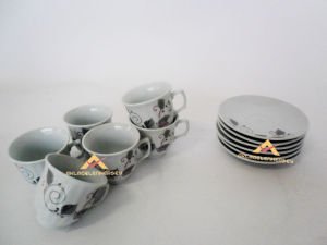 ASA PAPATYA DESENLİ 12 PARÇA KAHVE FİNCANI SETİ