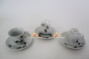 ASA PAPATYA DESENLİ 12 PARÇA KAHVE FİNCANI SETİ