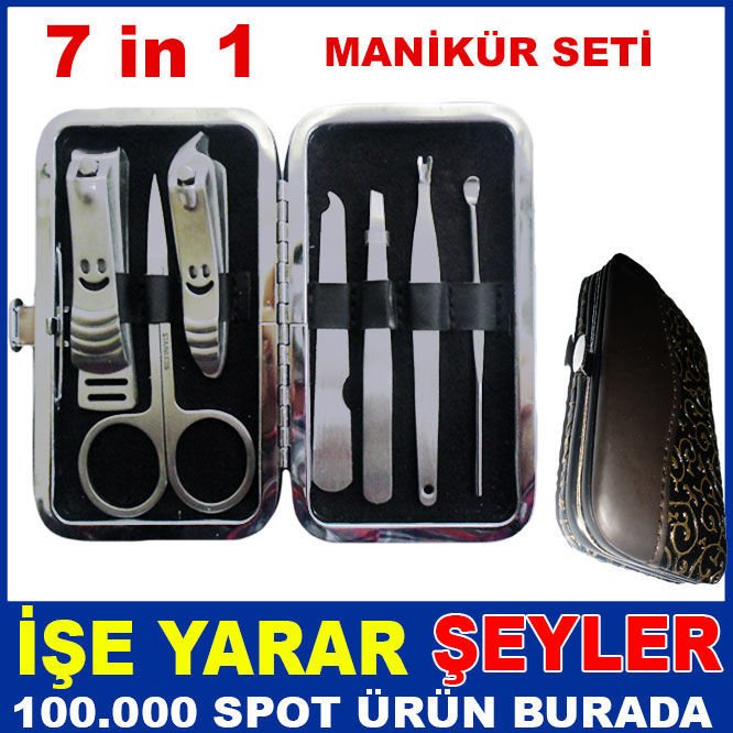 ÖZEL ŞIK TASARIM KUTUSUNDA 7 İN 1 MANİKÜR SETİ