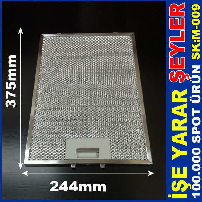 244x375mm ANKASTRE ASPİRATÖR ALÜMİNYUM FİLTRE