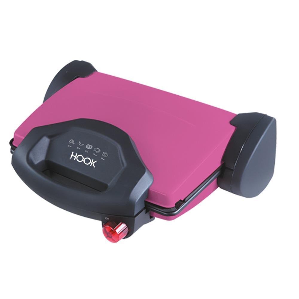 Büyük Boy Granit Elektrikli Tost Makinesi Çıkabilir Plakalı 3 Renk pembe