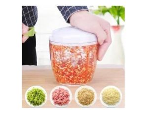 Büyük Boy İpli El Rondosu,5 Bıçaklı Kilitli Kapak,Geniş Hazneli İp Çekmeli Soğan Rondosu Doğrayıcı