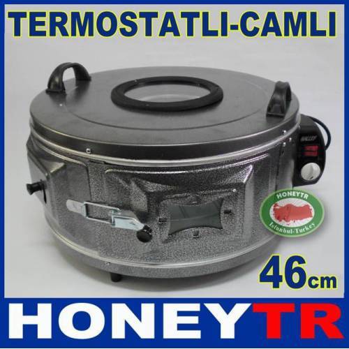 Aile Boyu Termostatlı Üstten Camlı Davul Fırın