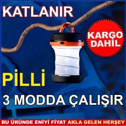 KATLANABİLİR PORTATİF LED AYDINLATMALI FENER