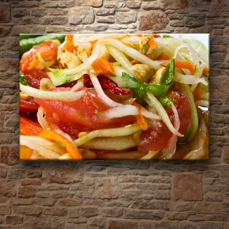 MAKARNA SALATASI 7 değişen ölçü ORİJİNAL KANVAS TABLO