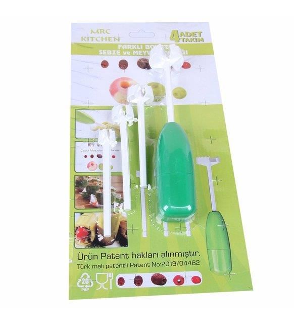 Mrc Kitchen Farklı Boyutta 4'lü Takım Sebze Meyve Oyacağı Aparatı