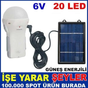 WATTON 20 LED'li GÜNEŞ ENERJİLİ SOLAR LAMBA