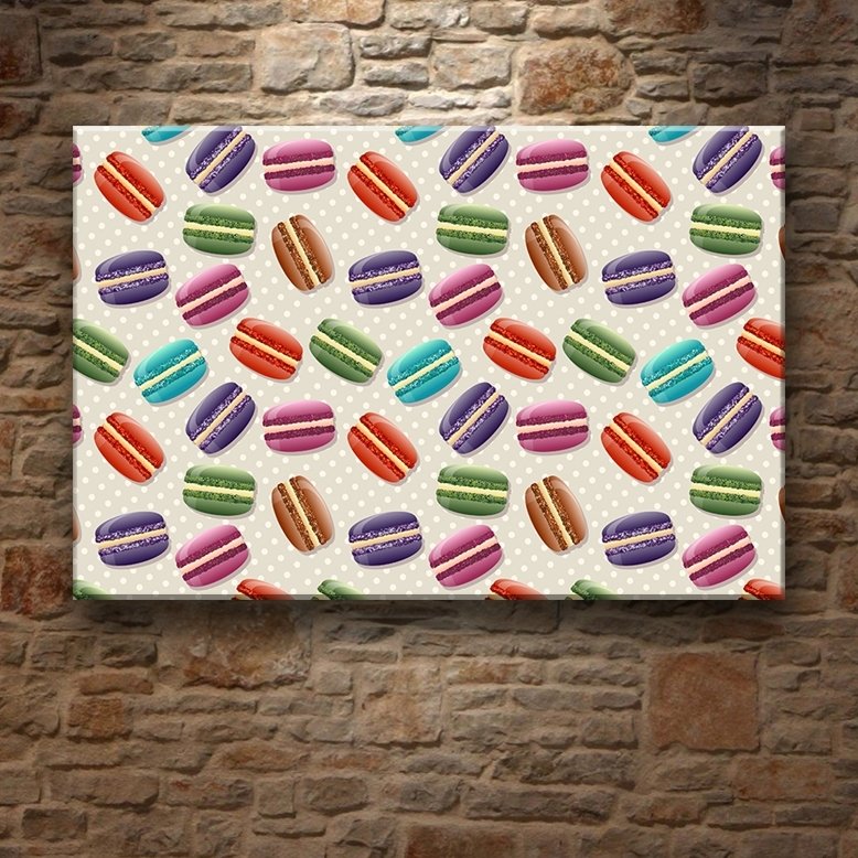 MACARON POSTER 7 değişen ölçü ORİJİNAL KANVAS TABLO