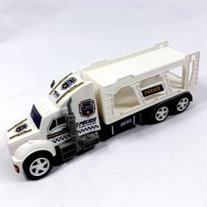 4 Parça Polis Araç Taşıma Tırı Ve Araçları Seti 28x7x10 cm