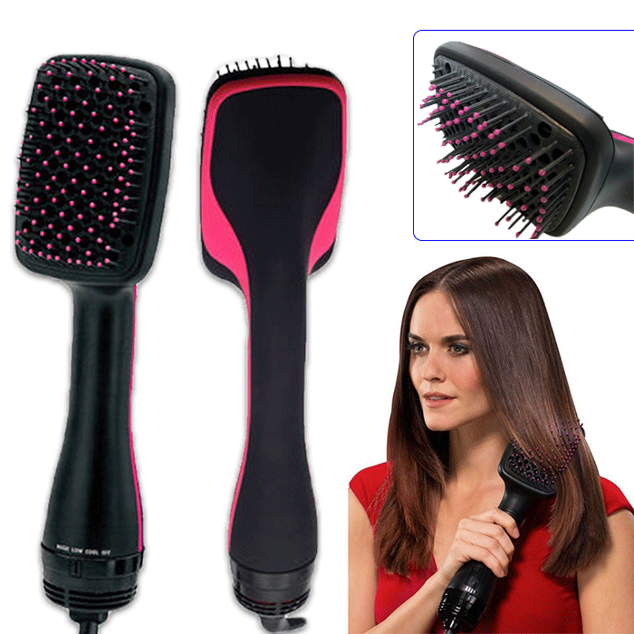 Sıcak Hava Üflemeli Fön Tarağı Saç Düzleştirici Tarak 3 Hız Kademeli Elektrikli Hassas Başlıklı