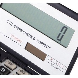 Büyük Metal Ekranlı Güneş Enerjili Pilli Katlanır Hesap Makinesi 112 işlem hafızalı fonksiyonel hesap makinası