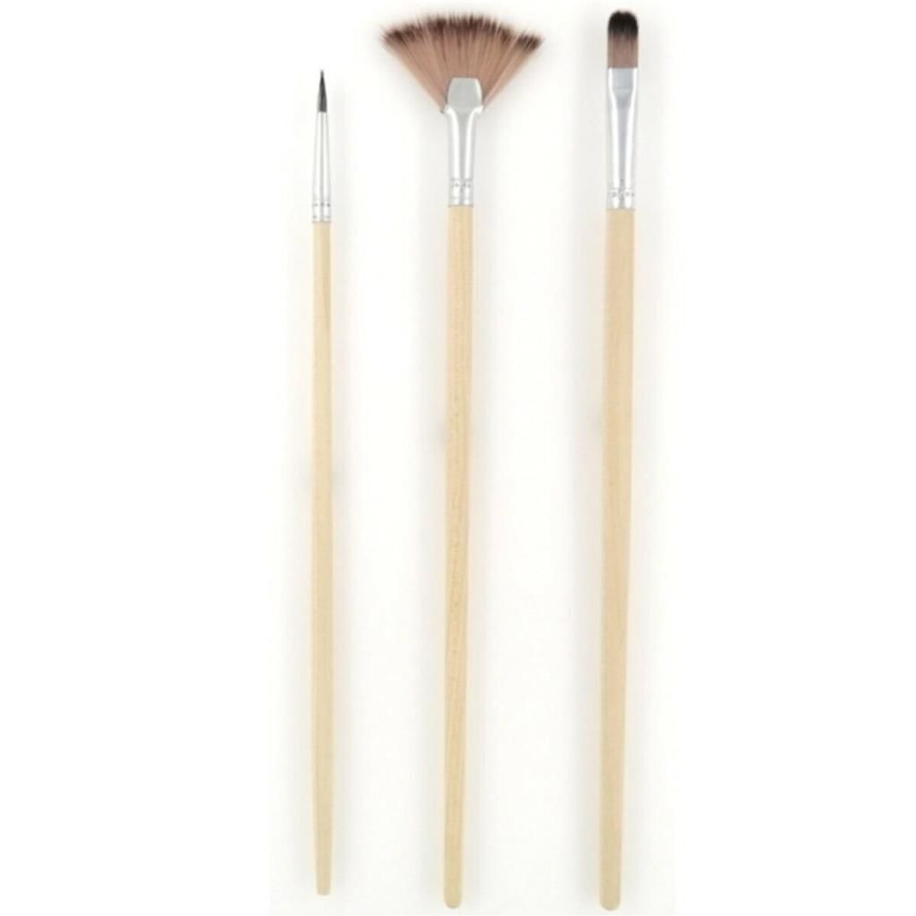 Sanatsal Neon Plus 3 Lü Karışık Fırça Seti Akrilik Yağlı Boya, Sulu Boya Fırçası