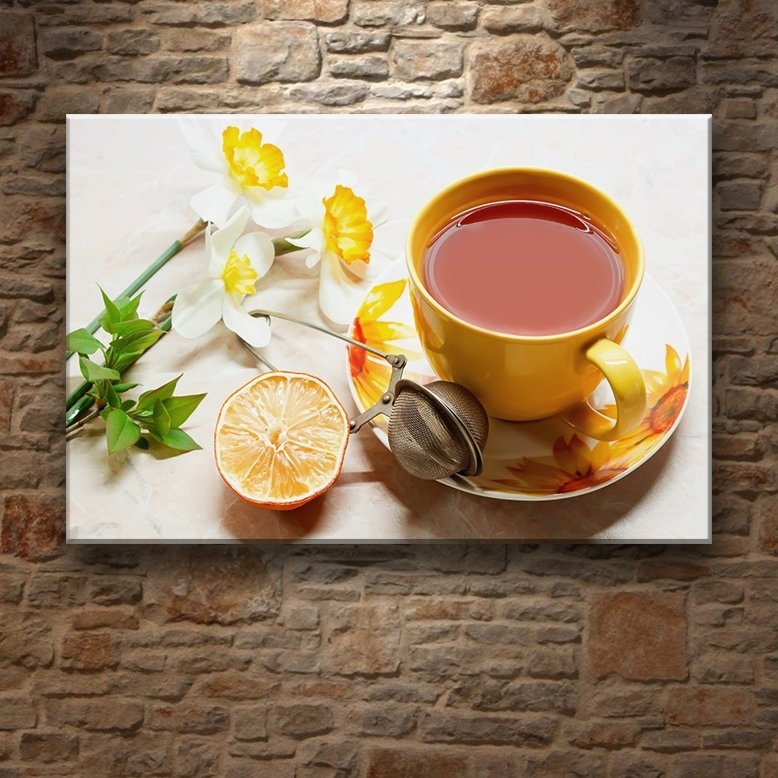 LİMONLU ÇAY 7 değişen ölçü ORİJİNAL KANVAS TABLO