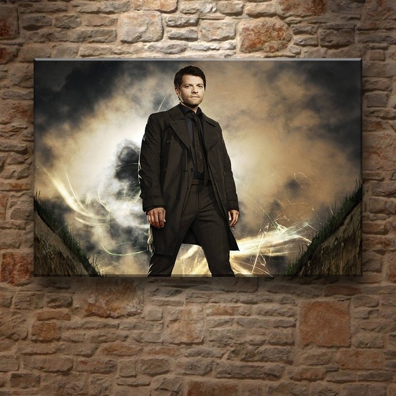 SUPERNATURAL CASTIEL 7 değişen ölçü ORİJİNAL KANVAS TABLO
