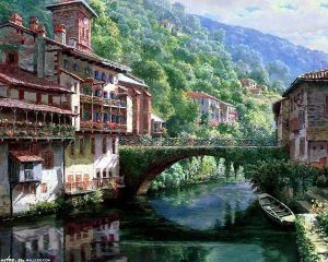 AHŞAP ÇERÇEVELİ CANVAS TABLO 66x46 RESSAMLAR 803