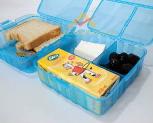 ÇOK FONKSİYONLU BESLENME KABI PRATİK BESLENME KUTUSU MAVİ