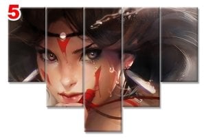 PRENSES MONONOKE 7 STİL 5 PARÇALI KANVAS TABLO