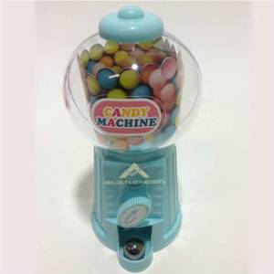 Candy Machine 17x9cm Boyutunda Çok Amaçlı Cam Fanus Görünümlü Mini Şeker Makinesi Kumbara Sakız