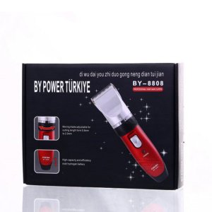 Power Turkiye BY-8808 Saç Sakal Traş Makinesi 4 Başlıklı Şarjlı Keskin Dayanıklı Bıçak