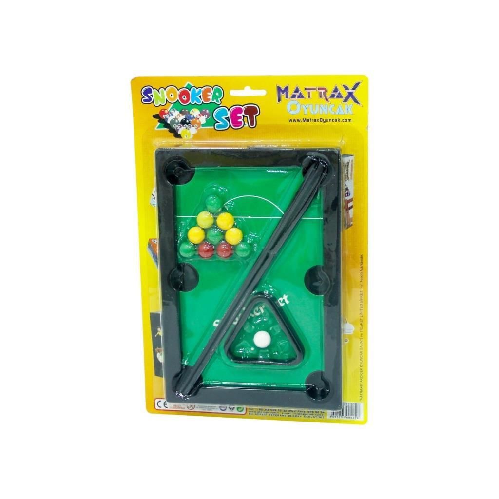 3+ Yaş Eğlenceli Matrax Kartela Mini Bilardo Oyunu Mini Bilardo Seti