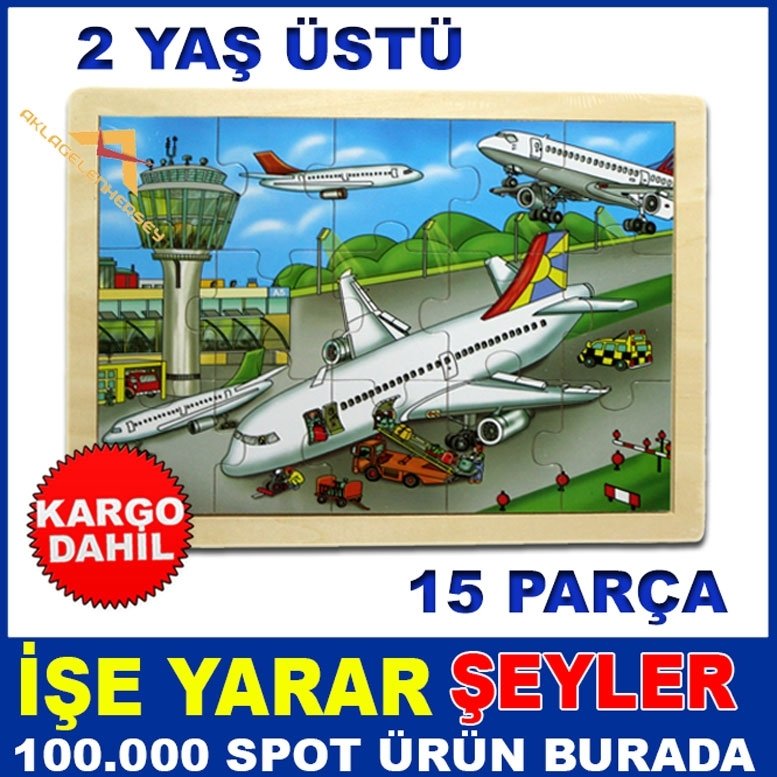kargo dahil ÇOCUKLAR İÇİN EĞİTİCİ AHŞAP PUZZLE,HAVALİMANI