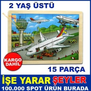 kargo dahil ÇOCUKLAR İÇİN EĞİTİCİ AHŞAP PUZZLE,HAVALİMANI