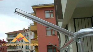 YUVARLAK KÜPEŞTE MONTAJLI ÇAMAŞIR KURUTMA ASKISI
