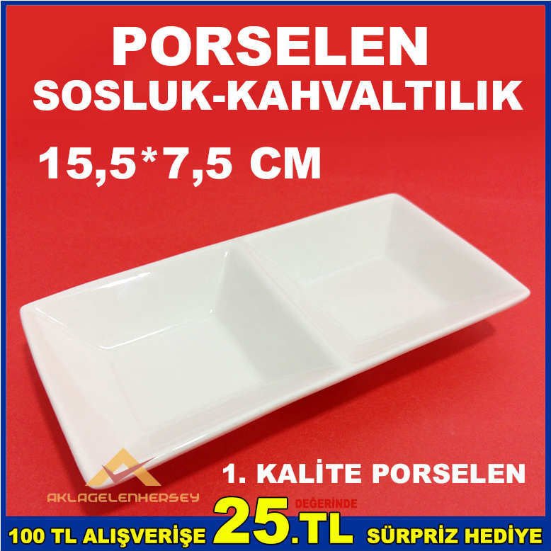 2 GÖZLÜ MİNİ PORSELEN SOSLUK KAHVALTILIK