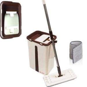 Yeni Nesil Microfiber Tablet Mop Pratik Temizlik Seti 2 Hazneli Üst Düzey Yer ve Duvar Temizlik Seti