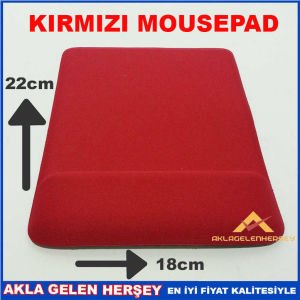 KIRMIZI BİLEK DESTEKLİ OYUNCU MOUSE PAD