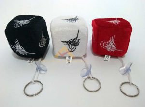 KÜP MODEL OSMANLI TUĞRA DESENLİ PELUŞ ARAÇ SÜSÜ