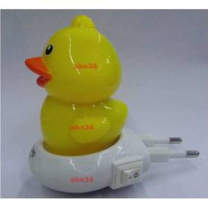 Civciv Model Açma Kapama Anahtarlı Prize Takılan Soft Işık Sarfiyatsız Led Çocuk Gece Lambası