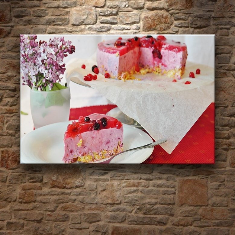 LEYLAK & CHEESCAKE 7 değişen ölçü ORİJİNAL KANVAS TABLO