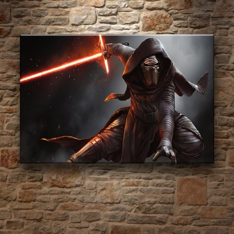 STAR WARS KYLO REN 7 değişen ölçü ORİJİNAL KANVAS TABLO