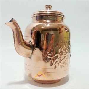 YÜZDE 100 BAKIR KAHVECİ TİPİ ÇAY DEMLİĞİ 1500mL