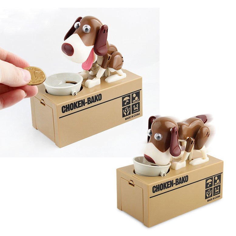 Para Yiyen Köpek Kumbara Choken Bako Oyuncak Bozuk Para Kasa Kumbara Pilli Eğitici Oyuncak Para Kasası