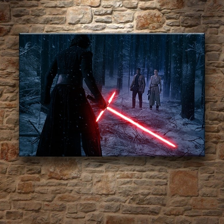 STAR WARS KARŞILAŞMA 7 değişen ölçü ORİJİNAL KANVAS TABLO