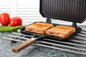 TAŞHAN OCAK ÜSTÜ İÇ DIŞ YÜZEYİ 3 KAT TEFLON KAPLAMA TOST MAKİNESİ