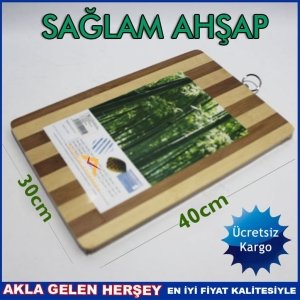 Ücretsiz Kargo    BAMBUDAN YAPILMIŞ 30x40cm AHŞAP KESME TAHTASI