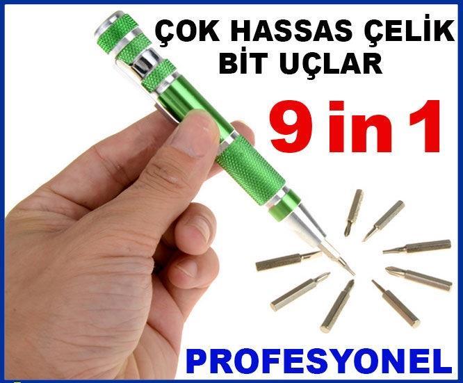 ALÜMİNYUM KALEM TİPİ HASSAS BİT TORNAVİDA SETİ