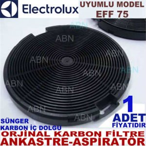 ELECTROLUX ANKASTRE DAVLUMBAZ FİLTRESİ ELECTROLUX EFF 75 MODEL DAVLUMBAZ İÇİN SÜNGERLİ KARBON FİLTRE
