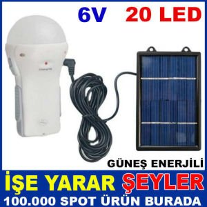 WATTON 20 LED'li GÜNEŞ ENERJİLİ SOLAR LAMBA