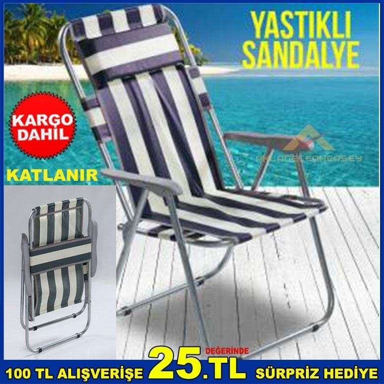 YASTIKLI KATLANIR KOLTUK PLAJ, KAMP SANDALYESİ