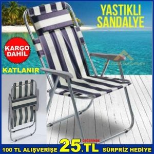 YASTIKLI KATLANIR KOLTUK PLAJ, KAMP SANDALYESİ