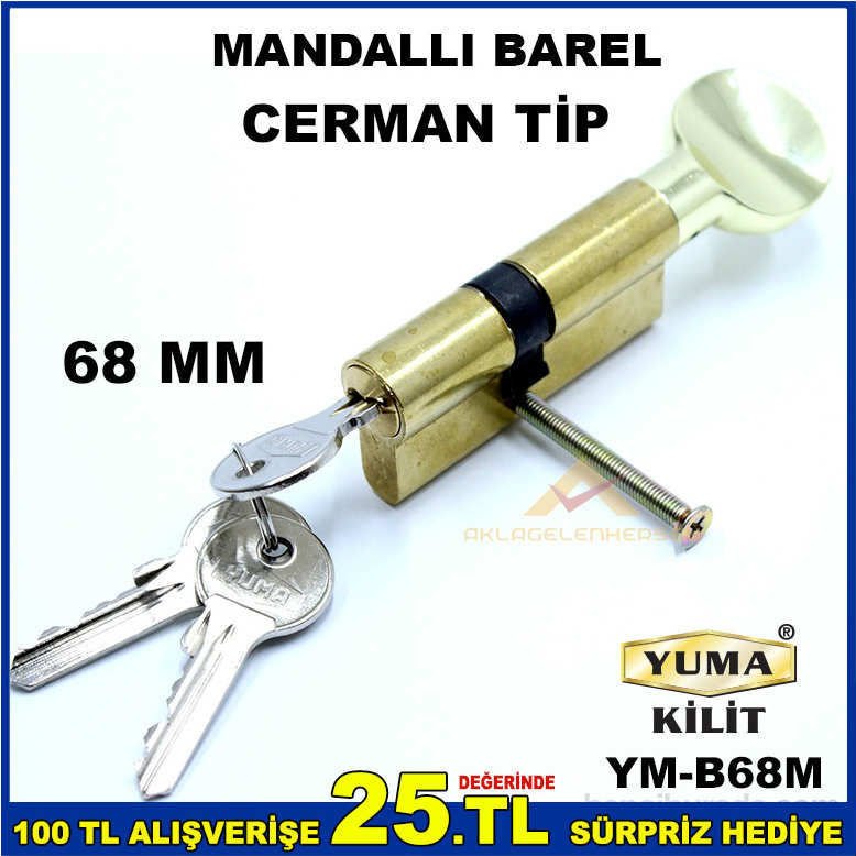 YUMA 68MM CERMAN MANDALLI BAREL KAPI GÖBEĞİ -2