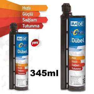 Made Power Extra Kimyasal Dübel 345 ml Polyester Reçine Esaslı Hızlı Kürleşen Kimyasal Dübel